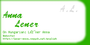 anna lener business card